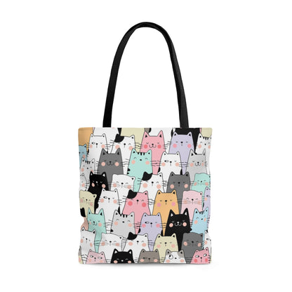 Cat Tote Bag, Kitties Mom Cute Canvas Shopping Small Large Travel Reusable Aesthetic Shoulder Bag Starcove Fashion