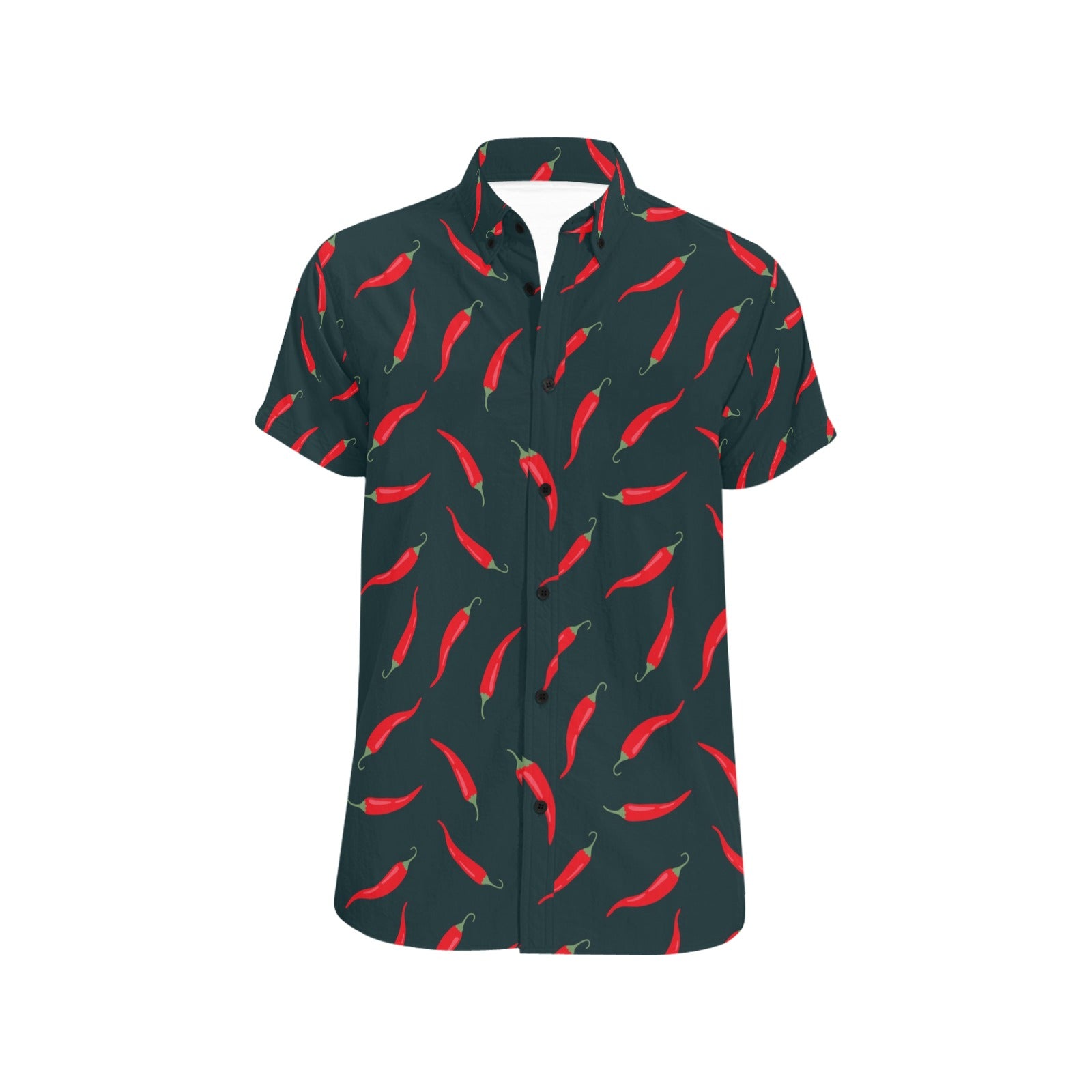 Red Hot Chili Peppers Short Sleeve Men Button Up Shirt, Mexican Print Casual Buttoned Down Summer Dress Shirt Gift Husband Starcove Fashion