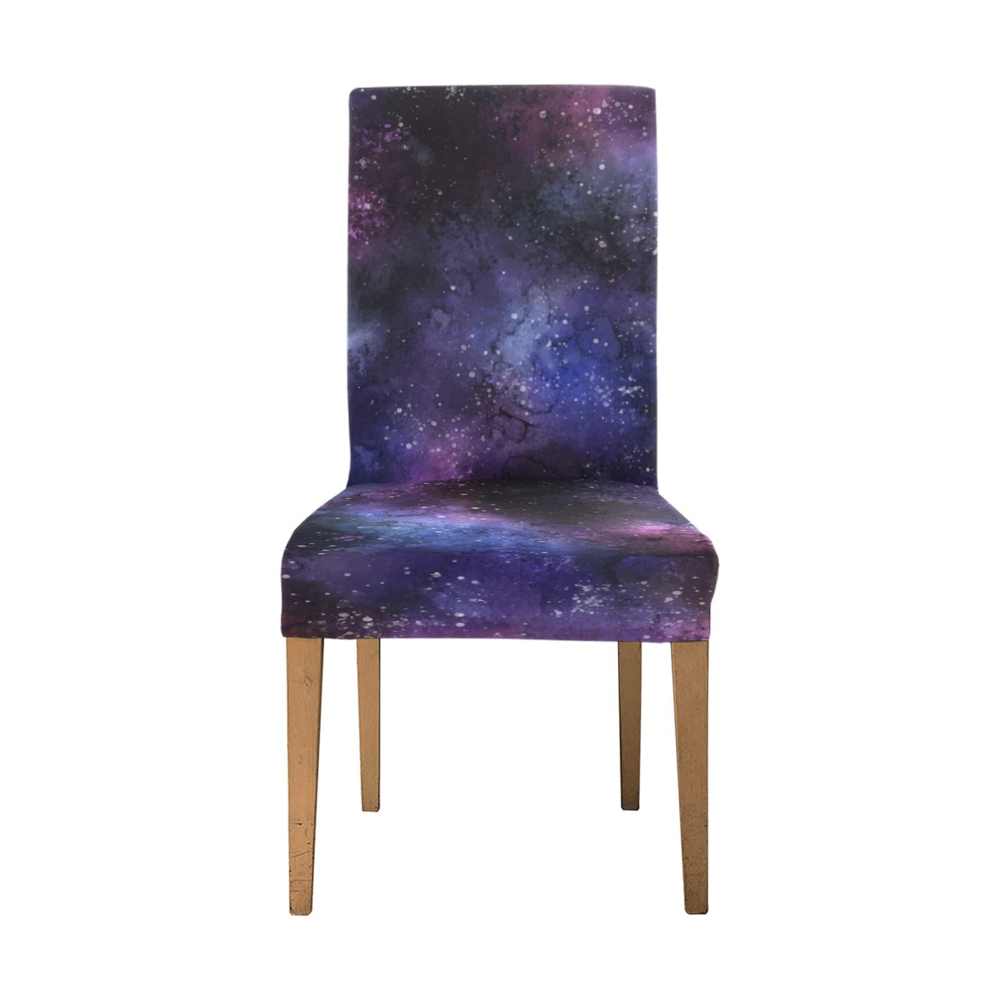 Galaxy Space Dining Chair Seat Covers, Universe Purple Nebula Stretch Slipcover Furniture Dining Room Home Decor Starcove Fashion
