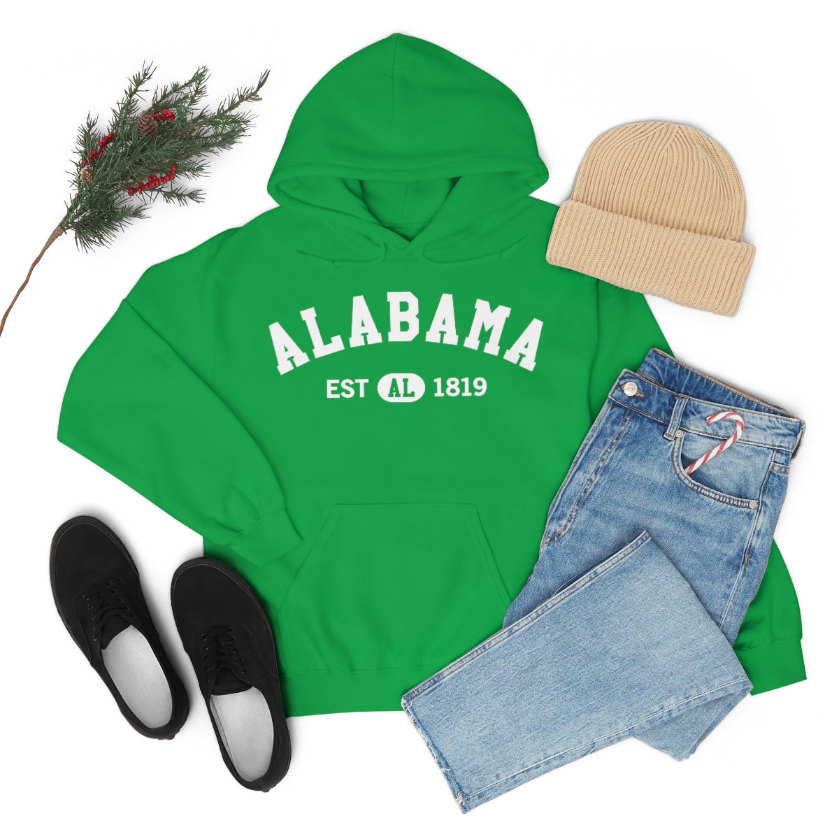Alabama AL State Hoodie, I Love Alabama Retro Vintage Men Women Hooded Sweatshirt Pride Patriotic USA Gifts Hiking Pullover Starcove Fashion