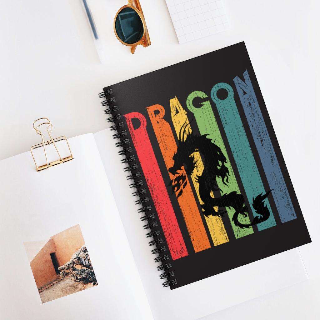 Dragon Spiral Notebook, Campaign Japanese Design Journal Traveler Notepad Ruled Line Paper Pad Work Aesthetic Gift Starcove Fashion