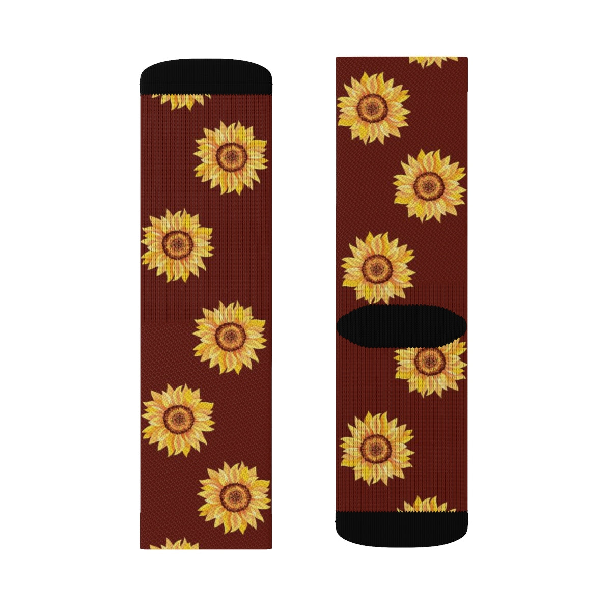 Sunflower Socks, 3D Printed Sublimation, Yellow Flower Floral Women Men Funny Fun Novelty Cool Funky Crazy Casual Cute Unique Socks Starcove Fashion