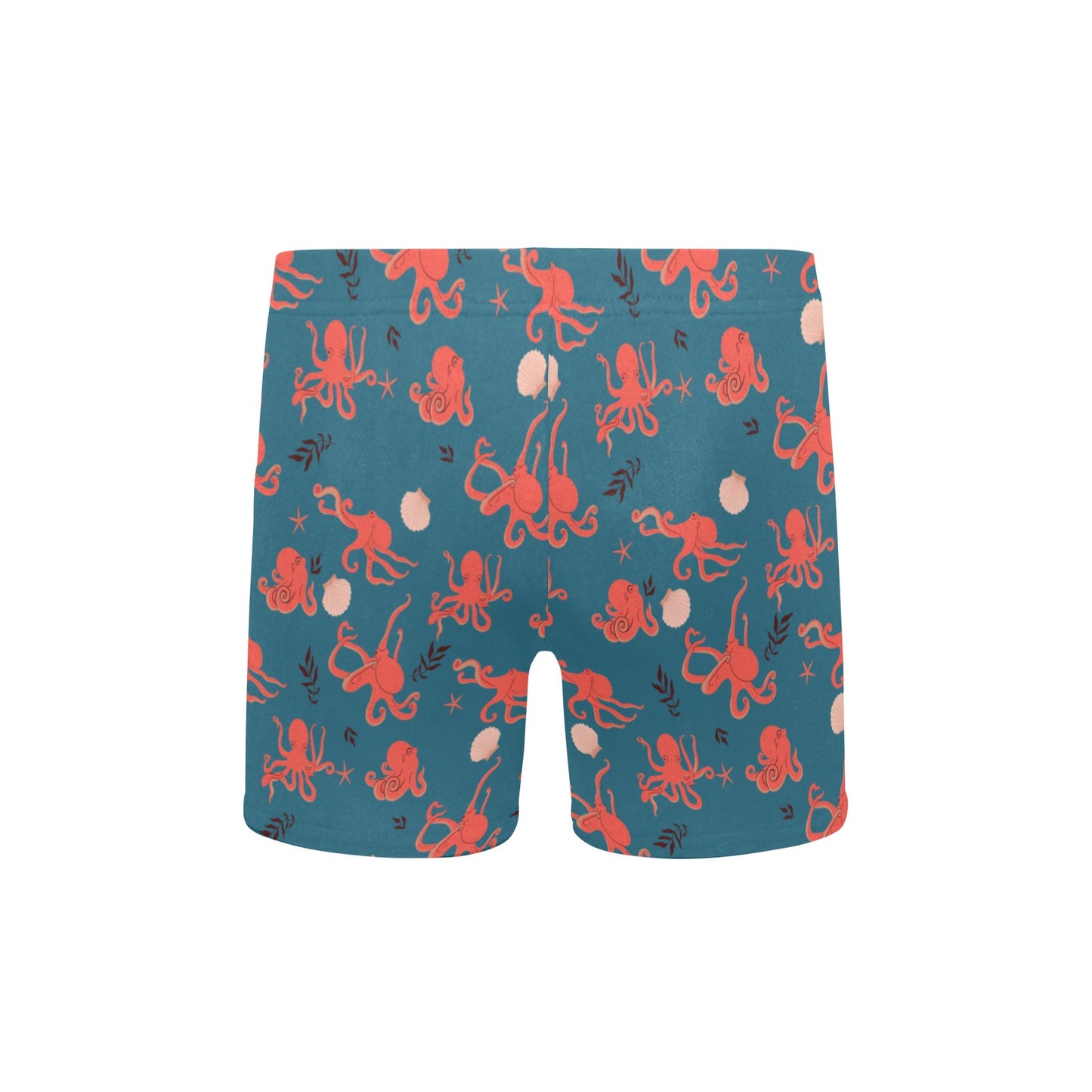 Octopus Boys Swim Trunks shorts (2-7), Orange Blue Bathing Suit Toddler Beach Swim Kids with Inner Lining Drawstring Casual Shorts Swimsuit
