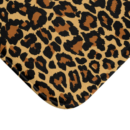 Leopard Print Bath Mat, Animal Cheetah Shower Microfiber Bathroom Floor Decor Non Slip Accessories Large Small Rug Starcove Fashion