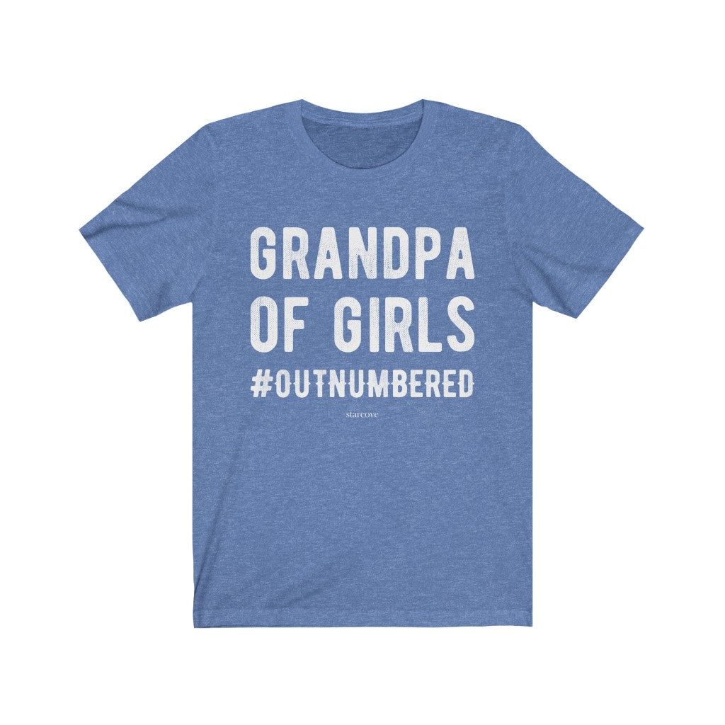Grandpa of Girls Outnumbered Shirt, Men Funny Dad Daddy Grandpa Quote Jokes Birthday Husband Fathers Day Gift from Daughter Starcove Fashion