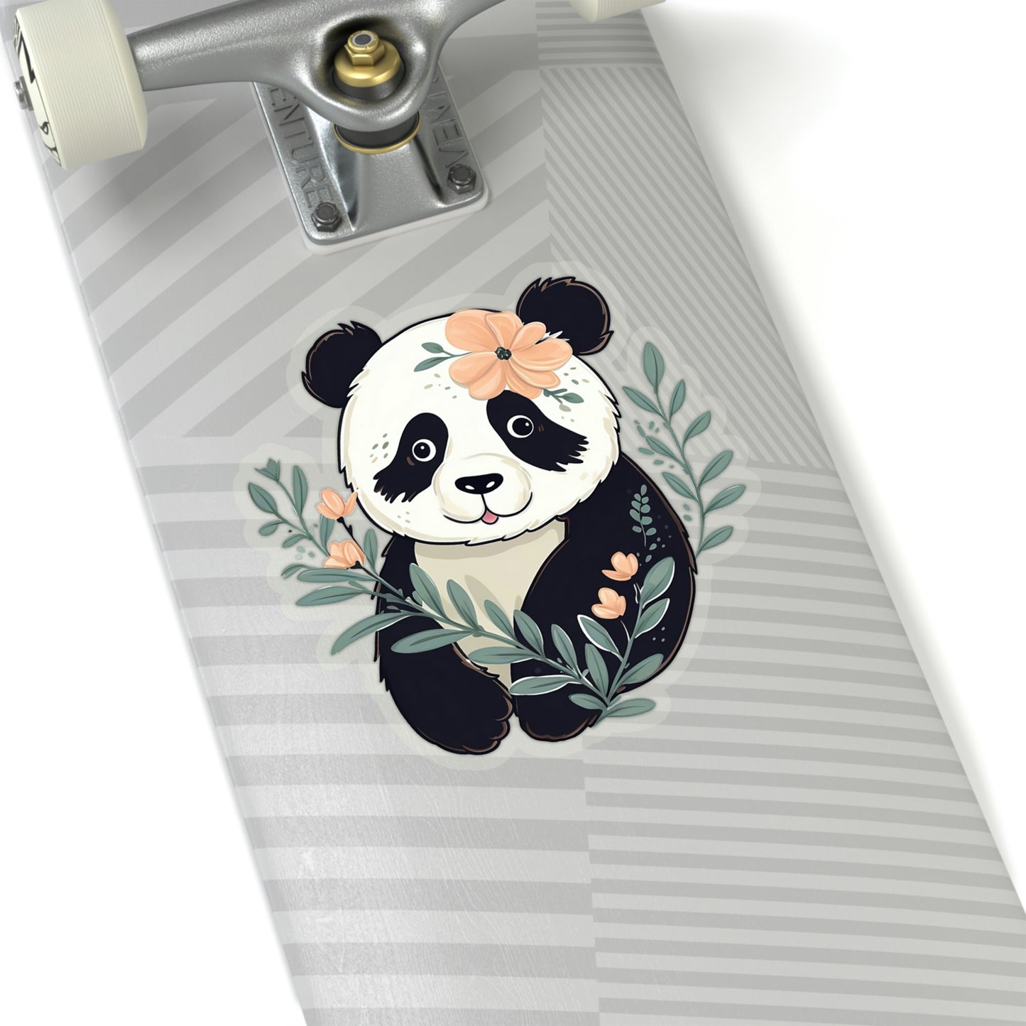 Panda Sticker, Animal Bear Bamboo Floral Art Laptop Decal Vinyl Cute Waterbottle Tumbler Car Waterproof Bumper Die Cut Wall Clear Starcove Fashion