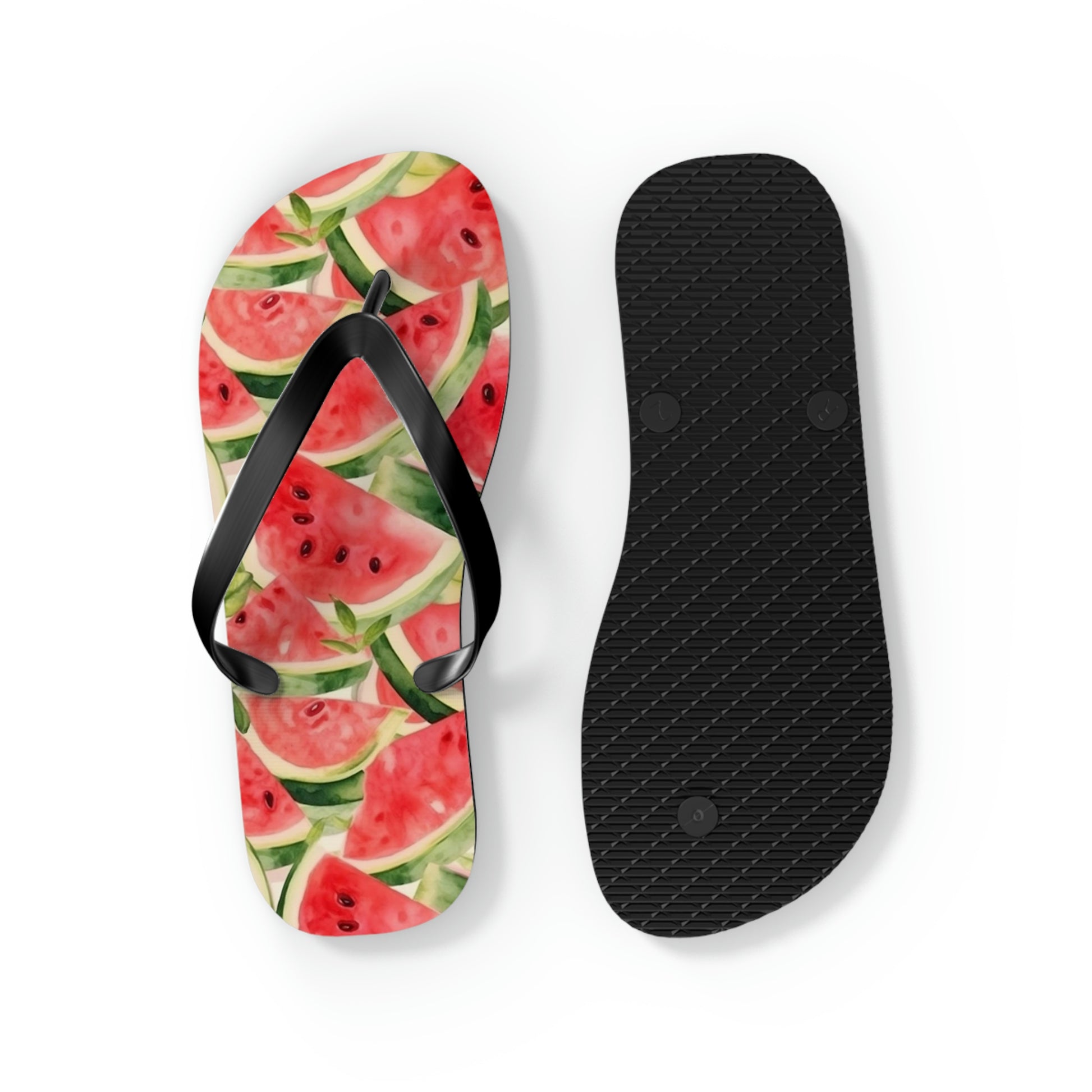 Watermelon Flip Flops, Summer Fruit Comfortable Thong Sandals Woman Men Ladies Beach Print Rubber Slip On Shoes Starcove Fashion