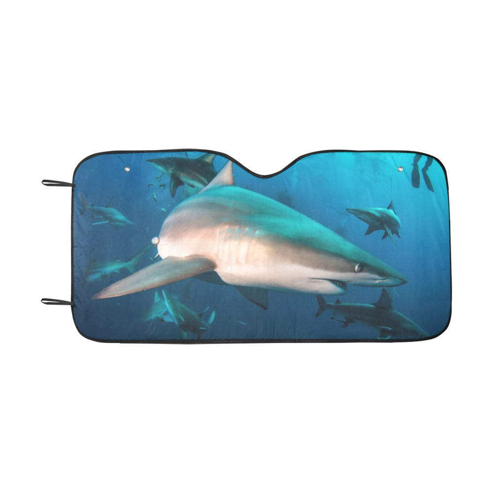 Great White Shark Windshield Sun Shade, Ocean Sea Underwater Car Accessories Auto Protector Window Vehicle Visor Screen Cover Cover Decor Starcove Fashion