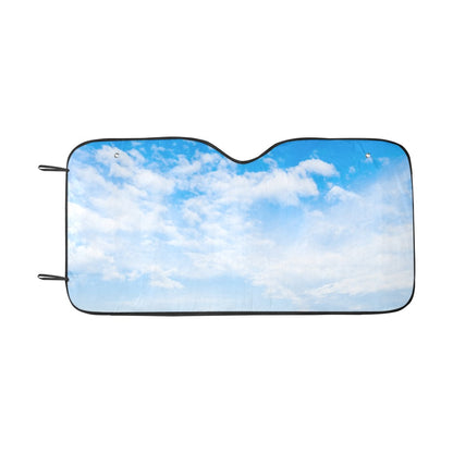 Clouds Windshield Sun Shade, Blue Sky Car Accessories Auto Vehicle Protector Front Window Visor Screen Cover Decor 55" x 29.53"