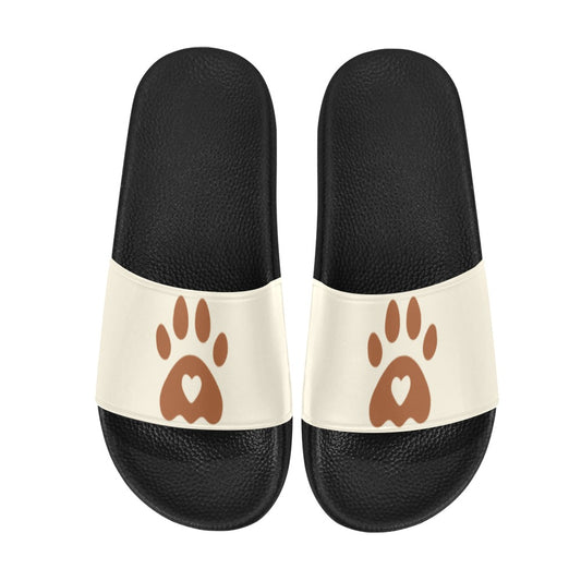 Pet Paw Women Slide Sandals, Love Cats Dogs Shoe Designer Wedge Slippers Flip Flops Slip On Gift
