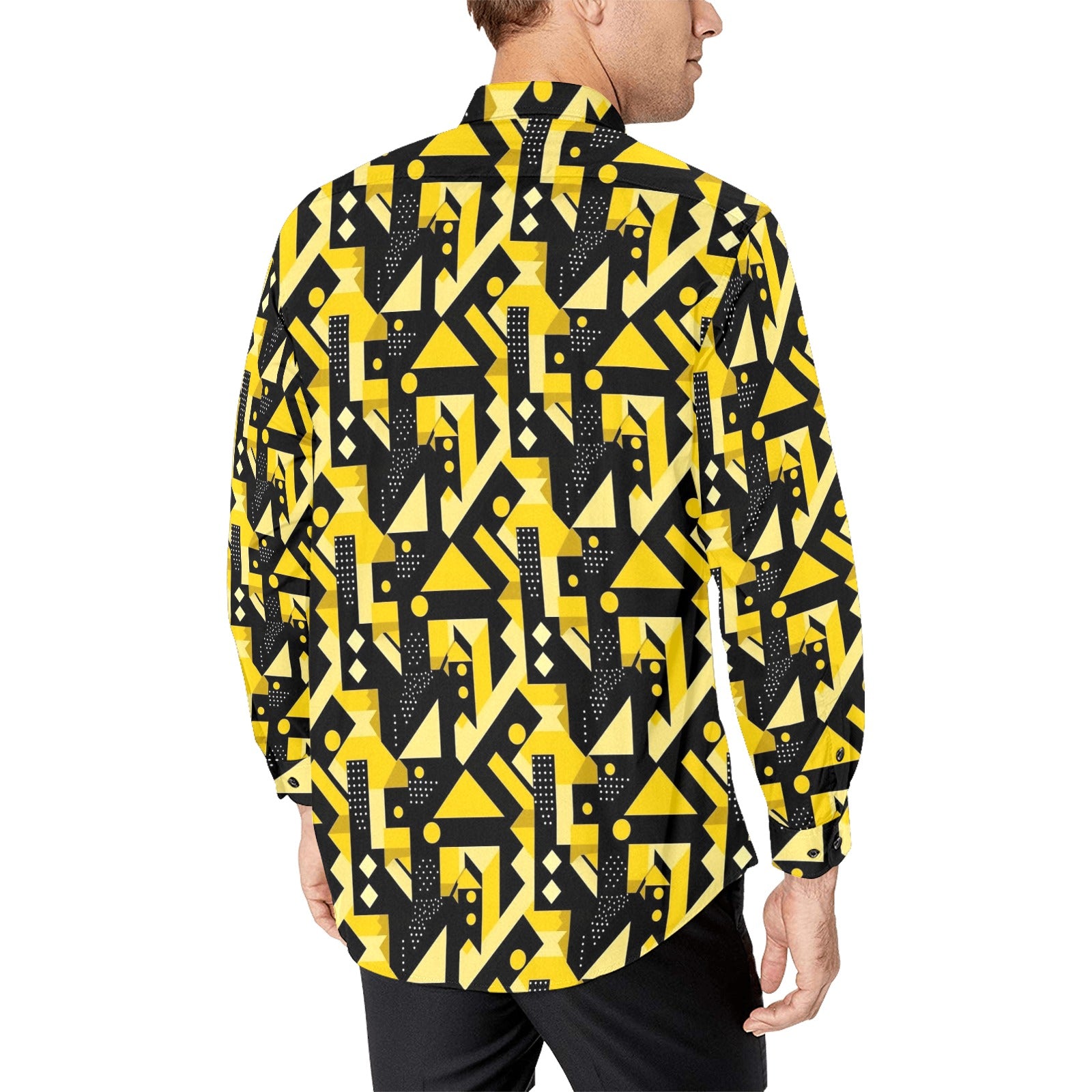 men's yellow long sleeve dress shirt Men's Basic Solid Color Button Up Dress Shirt (Yellow) Yellow / Medium/15-15.5 Neck/34-35 Sleeve