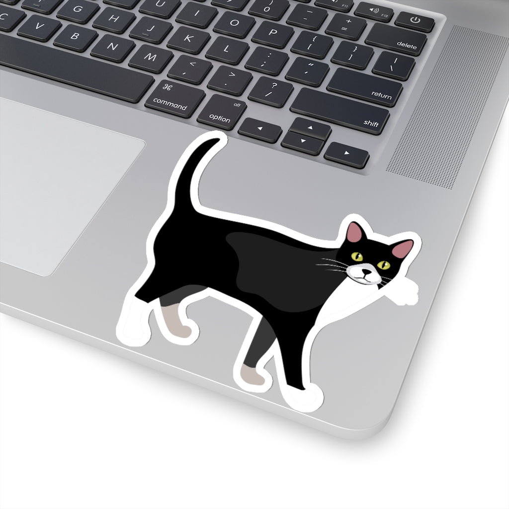 Tuxedo Cat Sticker, Black White Cat Lover Laptop Decal Vinyl Cute Waterbottle Tumbler Car Waterproof Die Cut Wall Mural Starcove Fashion