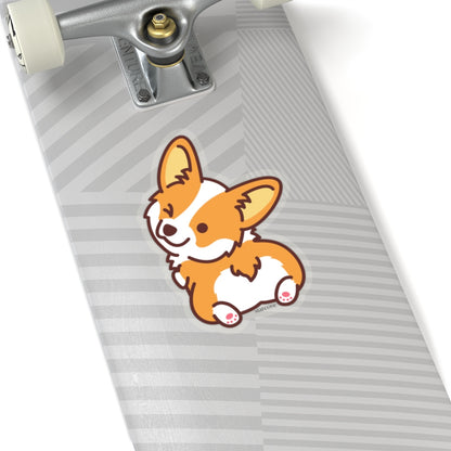 Cute Corgi Dog Butt Winking Vinyl Sticker, Puppy Best Friend Gift Laptop Car Wall Aesthetic Decals Animal Stickers Macbook Pro Starcove Fashion