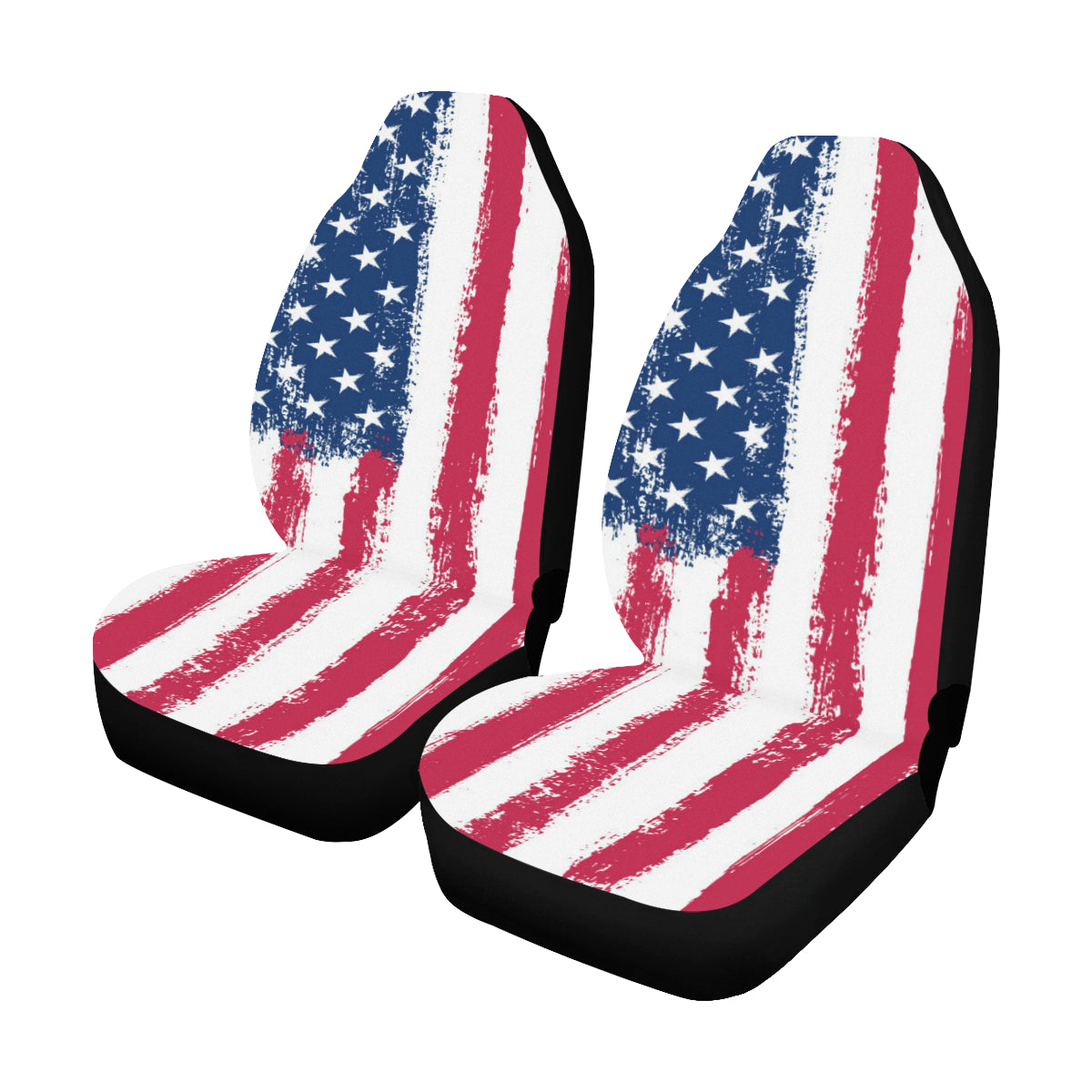 USA America Flag Car Seat Covers 2 pc, US Red White Blue Patriotic American Front Seat Covers, Car SUV Seat Protector Accessory Decoration Starcove Fashion