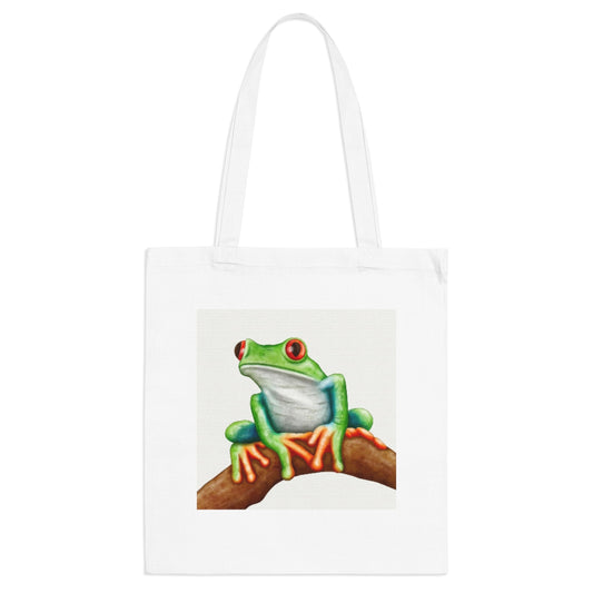 Frog Tote Bag, Cottagecore Watercolor Trendy Cute Cotton Shopping Travel Reusable Aesthetic Eco Friendly Shoulder Bag Starcove Fashion