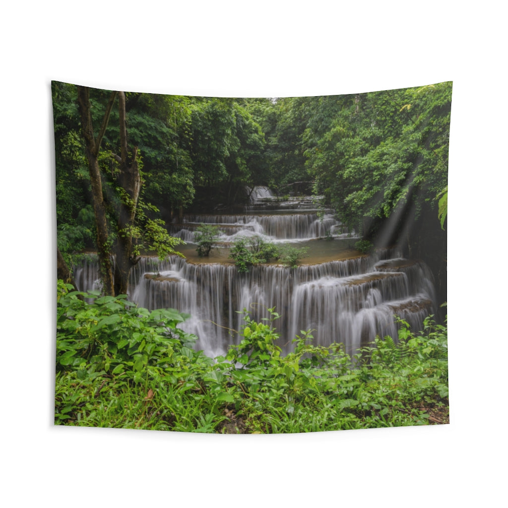 Waterfall Tapestry, Forrest Jungle Thailand Nature Landscape Indoor Wall Art Hanging Tapestries Large Small Decor Home Dorm Room Gift Starcove Fashion