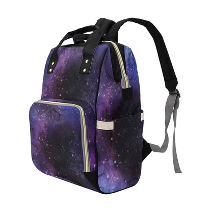 Galaxy Diaper Bag Backpack, Space Universe Baby Boy Girl Waterproof Insulated Pockets Stylish Mom Dad Designer Men Women Multipurpose