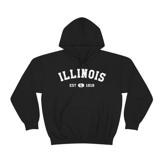 Illinois State Hoodie, I Love IL Retro Vintage Home Pride Souvenir USA Gifts Pullover Hoodie Men Women Hooded Sweatshirt Starcove Fashion