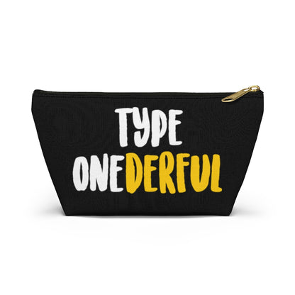 Type One Diabetes Supply Case, Funny Diabetic Supply Bag, Makeup Cellphone Pouch Wonderful Onederful t1d School Kids Accessory Pouch w T-bottom Starcove Fashion