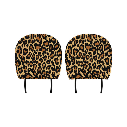 Leopard Car Seat Headrest Cover (2pcs), Animal Print Cheetah Truck Suv Van Vehicle Auto Decoration Protector New Car Gift Starcove Fashion