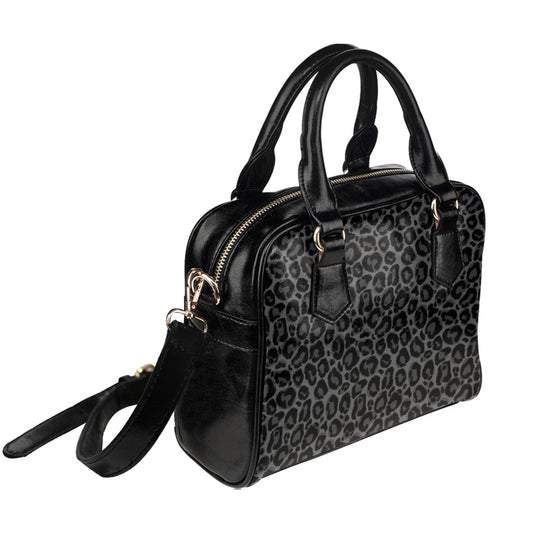 Black Leopard Purse, Animal Print Panther Cheetah Pattern Cute Small Shoulder Bag High Grade PU Leather Women Designer Handbag Starcove Fashion