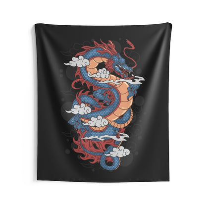 Dragon Tapestry, Clouds Asian Chinese Japanese Tattoo Fantasy Vertical Indoor Wall Art Hanging Monster Large Small Decor Home Dorm Room Gift Starcove Fashion