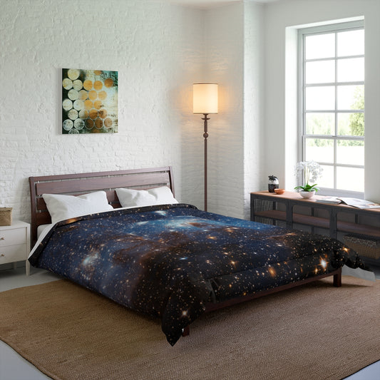 Galaxy Space Bed Comforter, Celestial Stars Constellation King Queen Twin Single Full Size Quilted Blanket Bedding Decor Bedroom Starcove Fashion
