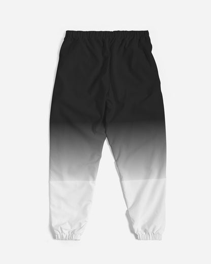 Black White Ombre Men Track Pants, Tie Dye Gradient Zip Pockets Quick Dry Mesh Lining Lightweight Elastic Waist Windbreaker Joggers Bottoms Starcove Fashion