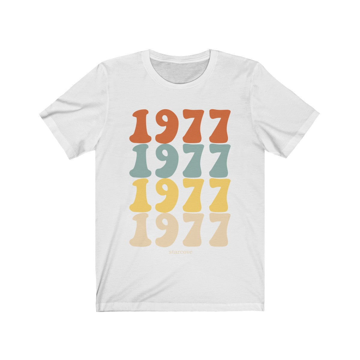 1977 shirt, 44th Birthday Party Turning 44 Years Old, 70s Retro Vintage gift Idea Women Men, Born Made in 1977 Funny Mom Dad Present TShirt Starcove Fashion