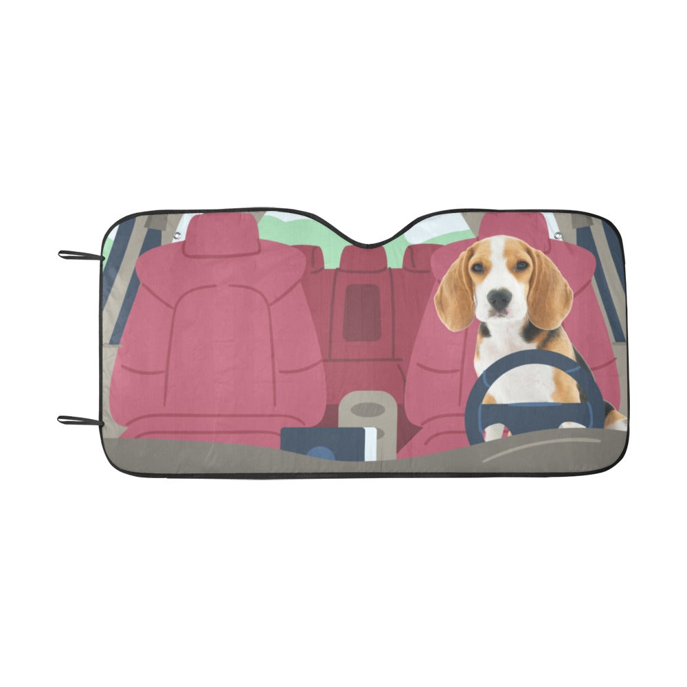 Custom Pet Dog Cat Windshield Sun Shade, Photo Personalized Car Accessories Auto Vehicle Truck Protector Window Visor Screen Block Sunshade