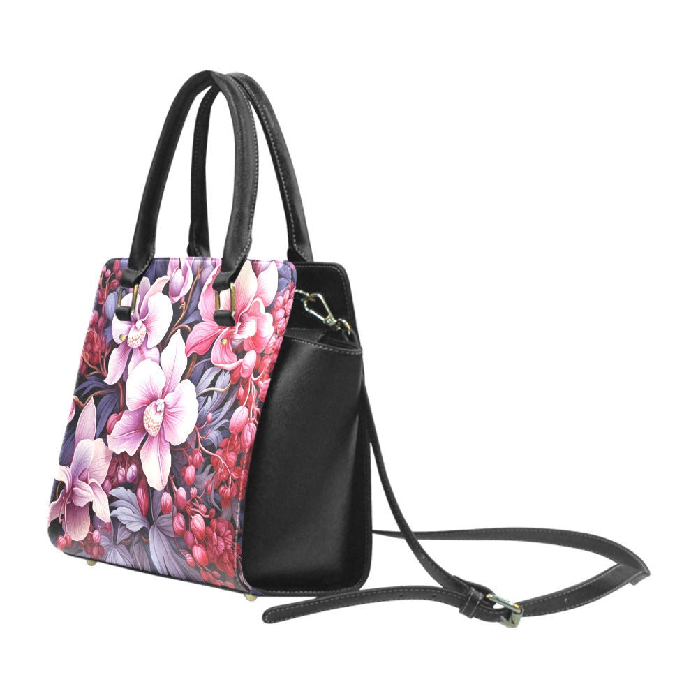 VERA BRADLEY Handbag Purple Pink Red Green Floral Purse - beyond exchange