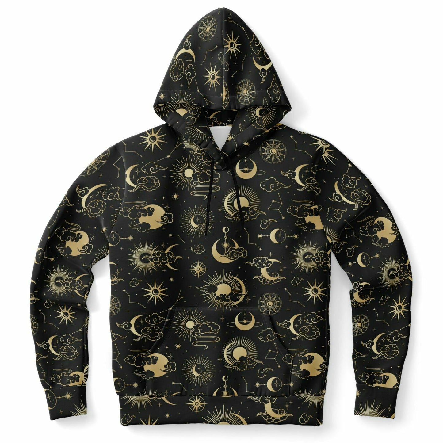 Sun Moon Hoodie, Constellation Stars Pullover Men Women Adult Aesthetic Graphic Cotton Hooded Sweatshirt with Pockets Starcove Fashion