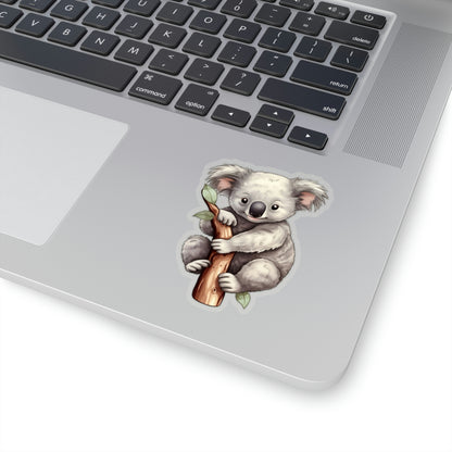 Koala Bear Sticker, Animal Art Laptop Decal Vinyl Cute Waterbottle Tumbler Car Waterproof Bumper Aesthetic Die Cut Wall Clear Starcove Fashion