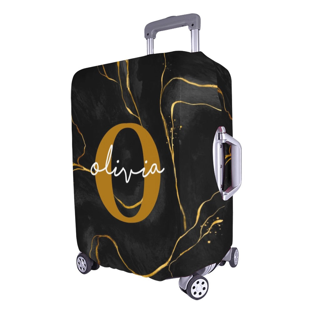 Personalized Luggage Cover, Custom Name Text Monogram Aesthetic Print –  Starcove Fashion