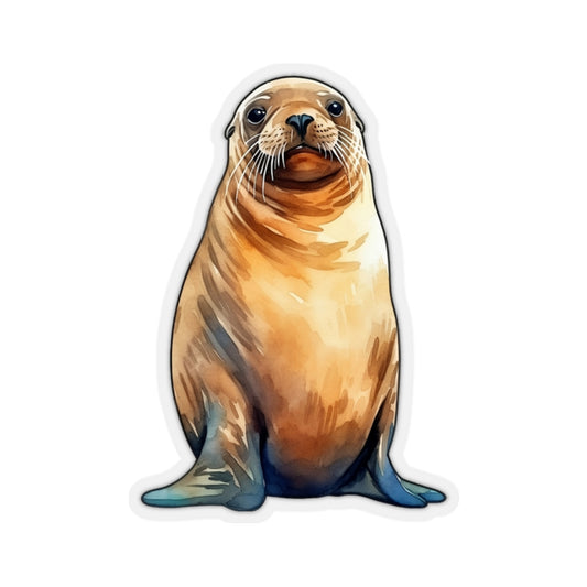 Sea Lion Sticker, Marine Ocean Animal Art Laptop Decal Vinyl Cute Waterbottle Tumbler Car Waterproof Bumper Clear Die Cut Wall Starcove Fashion