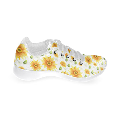 Sunflower Shoes, Cute Yellow Flowers Floral Women sneakers, Dandelion Casual Vegan Shoes, Sports Running Shoes Starcove Fashion