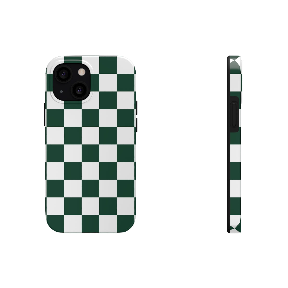 Pastel Floral Uneven Checkered Pattern iPhone 15 14 Rugged Case - Dubsnatch