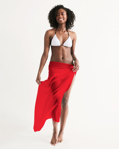 Red Swimsuit Cover Up Women, Beach Bathing suit Wrap Front Sarong Bikini Sexy Long Flowy Skirt Dress Coverup Swimwear Starcove Fashion