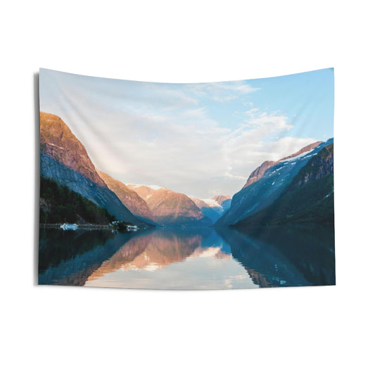 Lake Mountain Tapestry, Indoor Wall Scenic Rocky Mountains Landscape Nature Dorm Hanging Decor Starcove Fashion