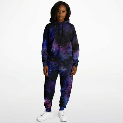 Galaxy Hoodie Jogger Sweatsuit Set, Stars Universe Hooded Sweatshirt S –  Starcove Fashion