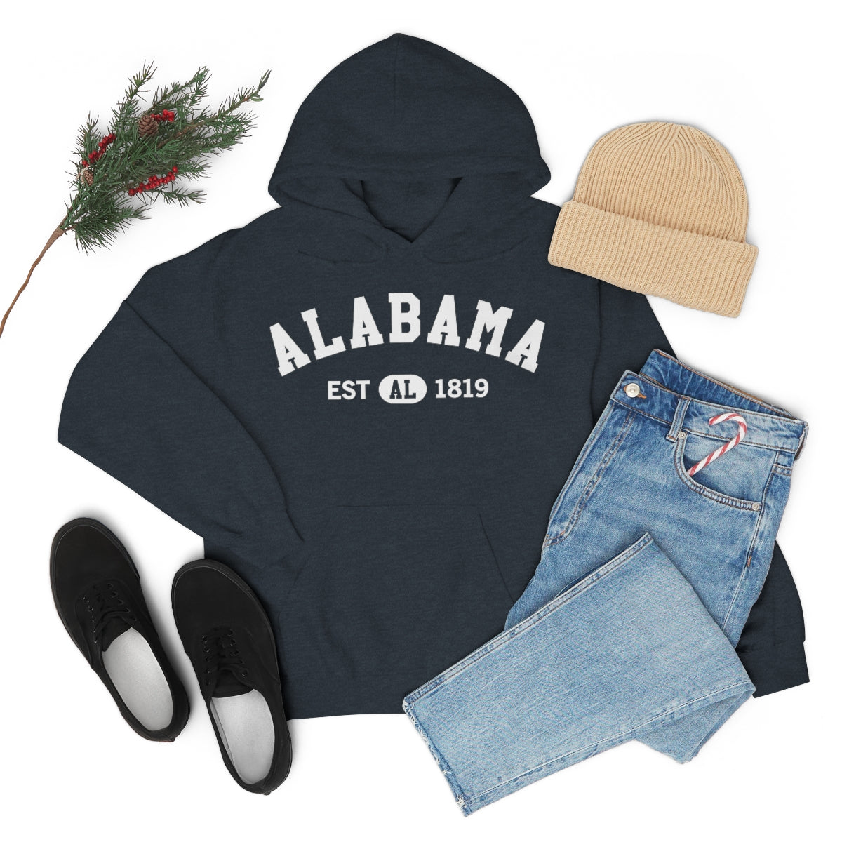 Alabama AL State Hoodie, I Love Alabama Retro Vintage Men Women Hooded Sweatshirt Pride Patriotic USA Gifts Hiking Pullover Starcove Fashion
