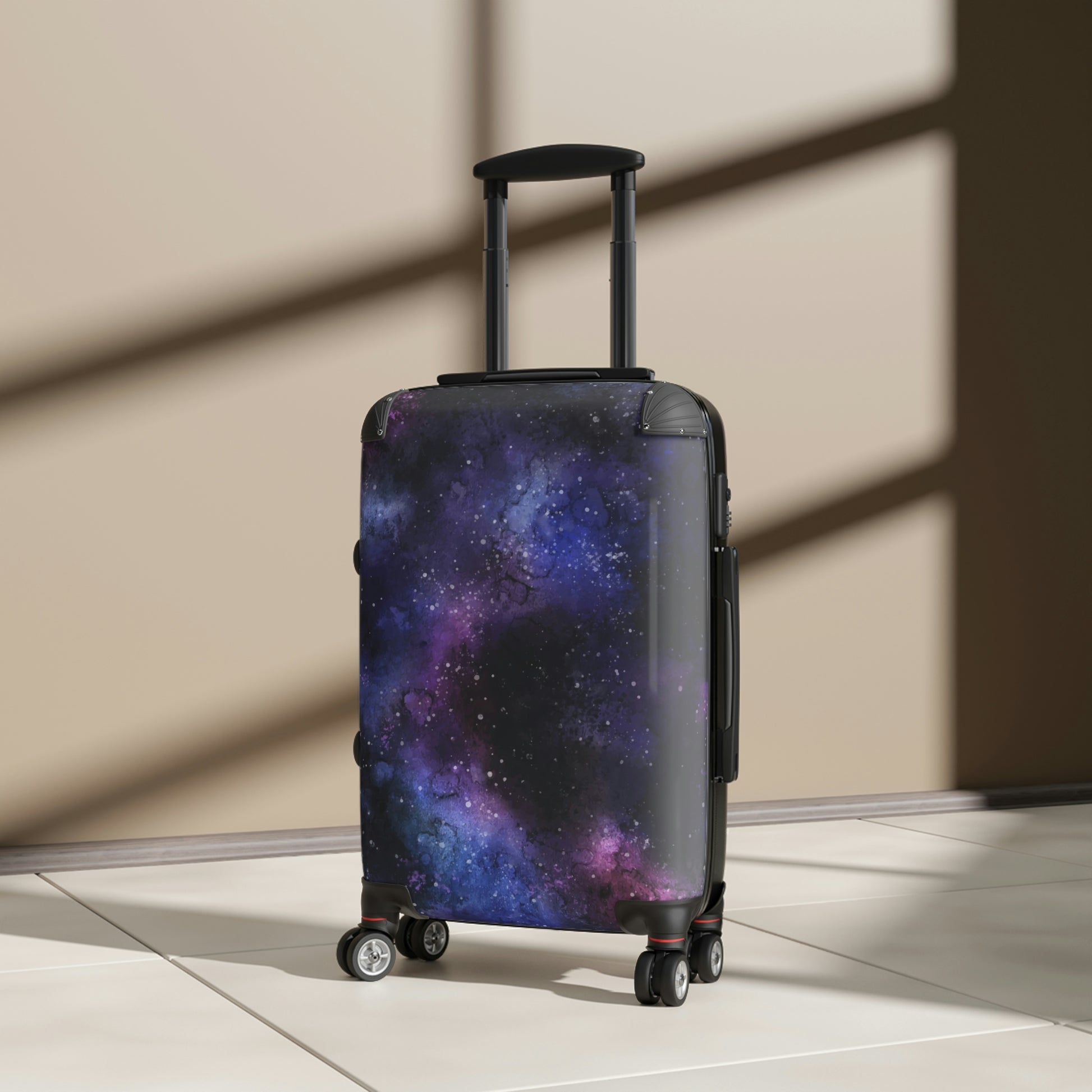 Galaxy Cabin Suitcase Luggage, Space Stars Purple Universe Carry On Travel Bag Rolling Spinner with Lock Designer Hard Shell Wheels Case Starcove Fashion