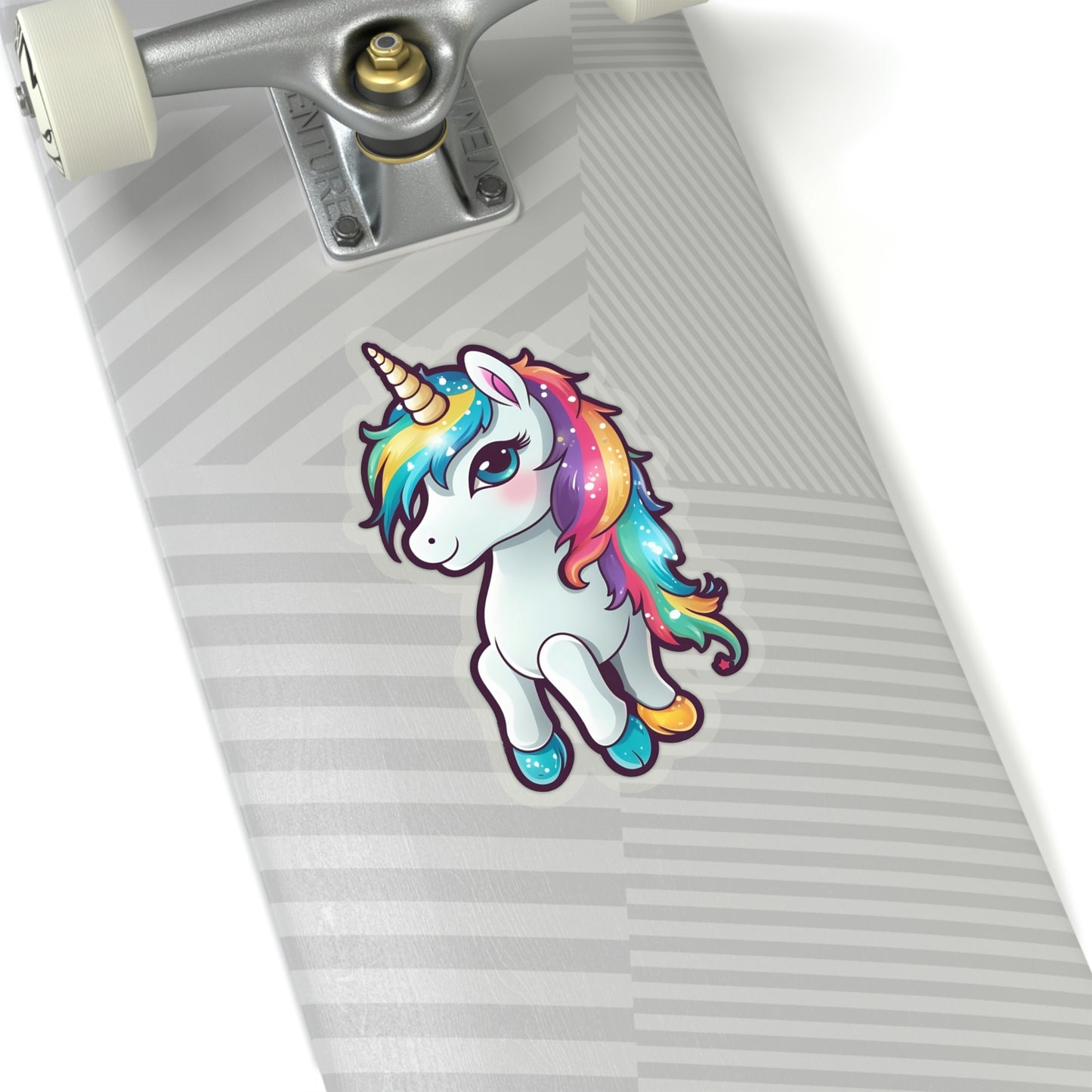 Unicorn Sticker, Rainbow Kawaii Art Laptop Decal Vinyl Cute Waterbottle Tumbler Car Waterproof Bumper Aesthetic Die Cut Wall Clear Starcove Fashion