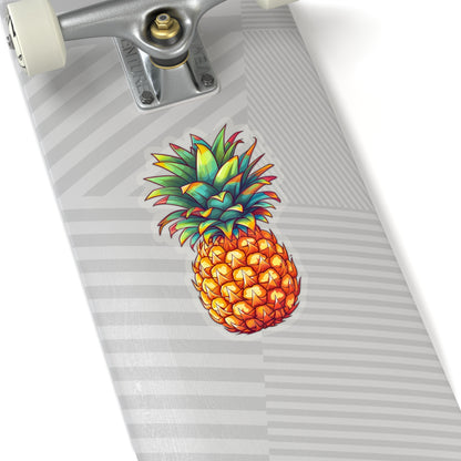 Pineapple Sticker, Summer Fruit Art Laptop Decal Vinyl Cute Waterbottle Tumbler Car Waterproof Bumper Window Die Cut Wall Clear Starcove Fashion
