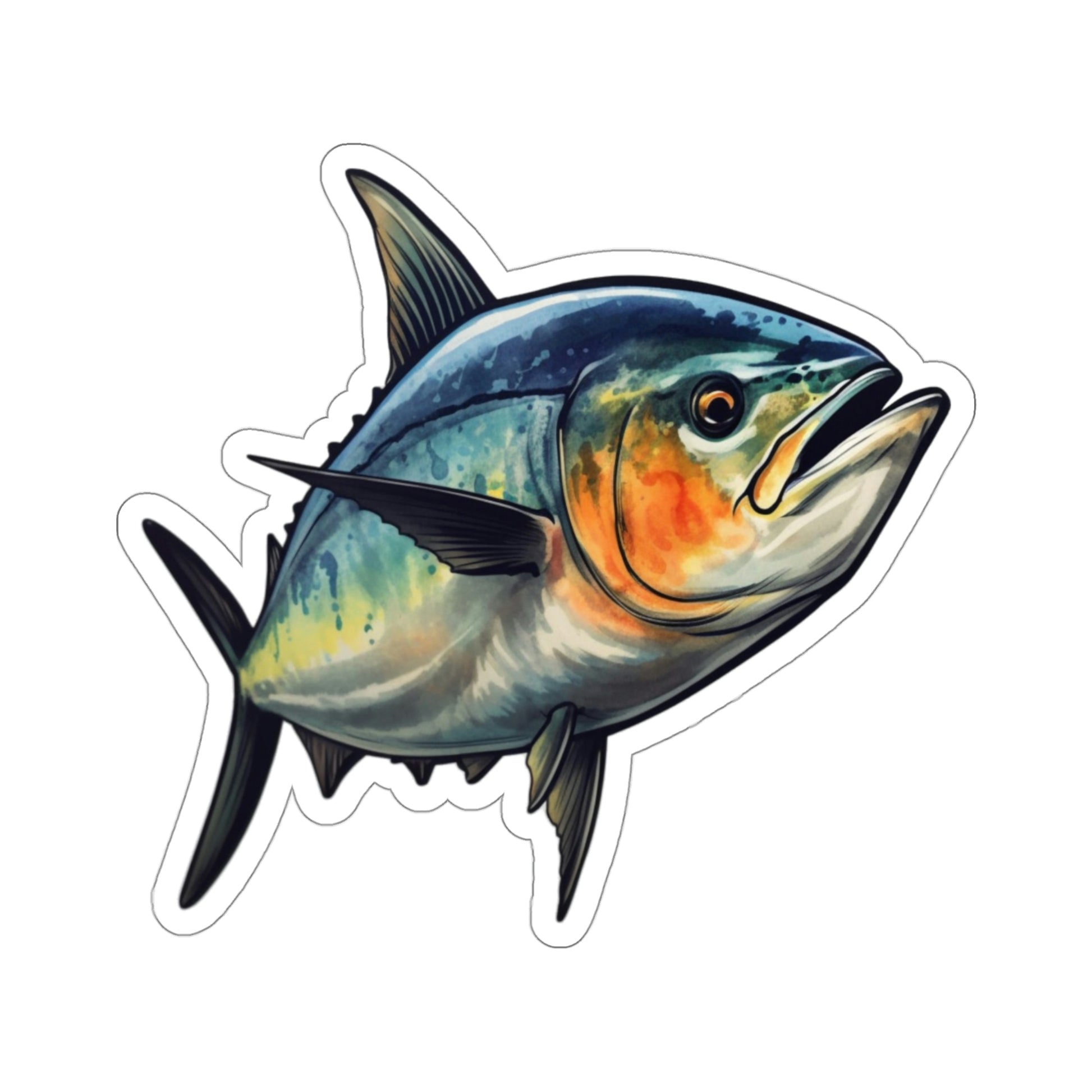 Tuna Fish Sticker, Art Laptop Decal Vinyl Cute Waterbottle Tumbler
