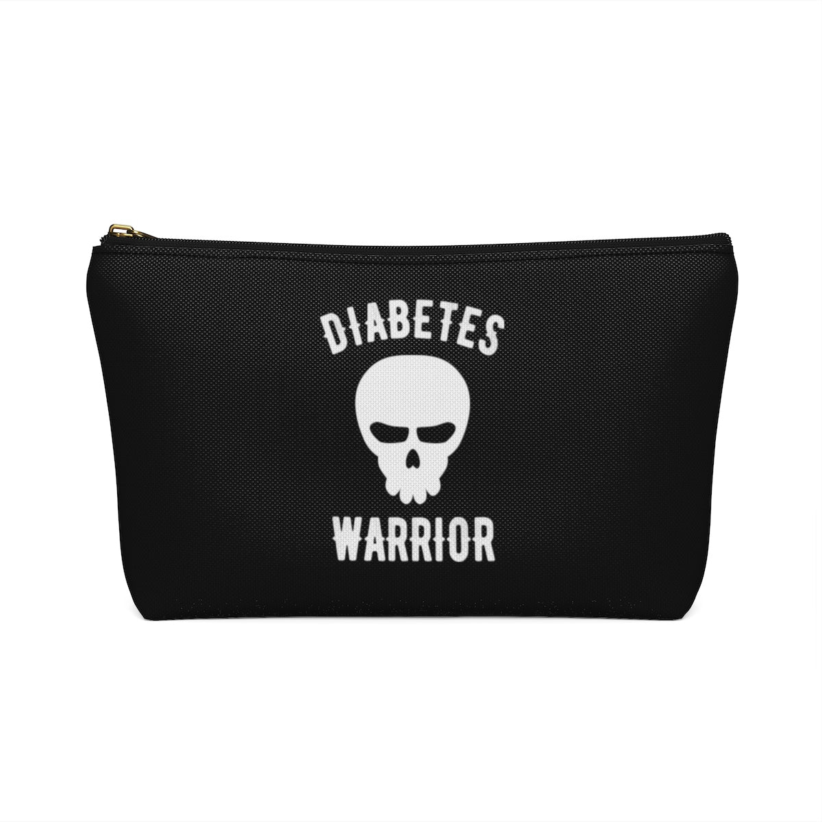 Diabetes Warrior Bag, Diabetic Supply Case, Skull Men Carrying Type 1 Gift, Boy Awareness Travel Accessory Zipper Pouch Bag w T-bottom Starcove Fashion