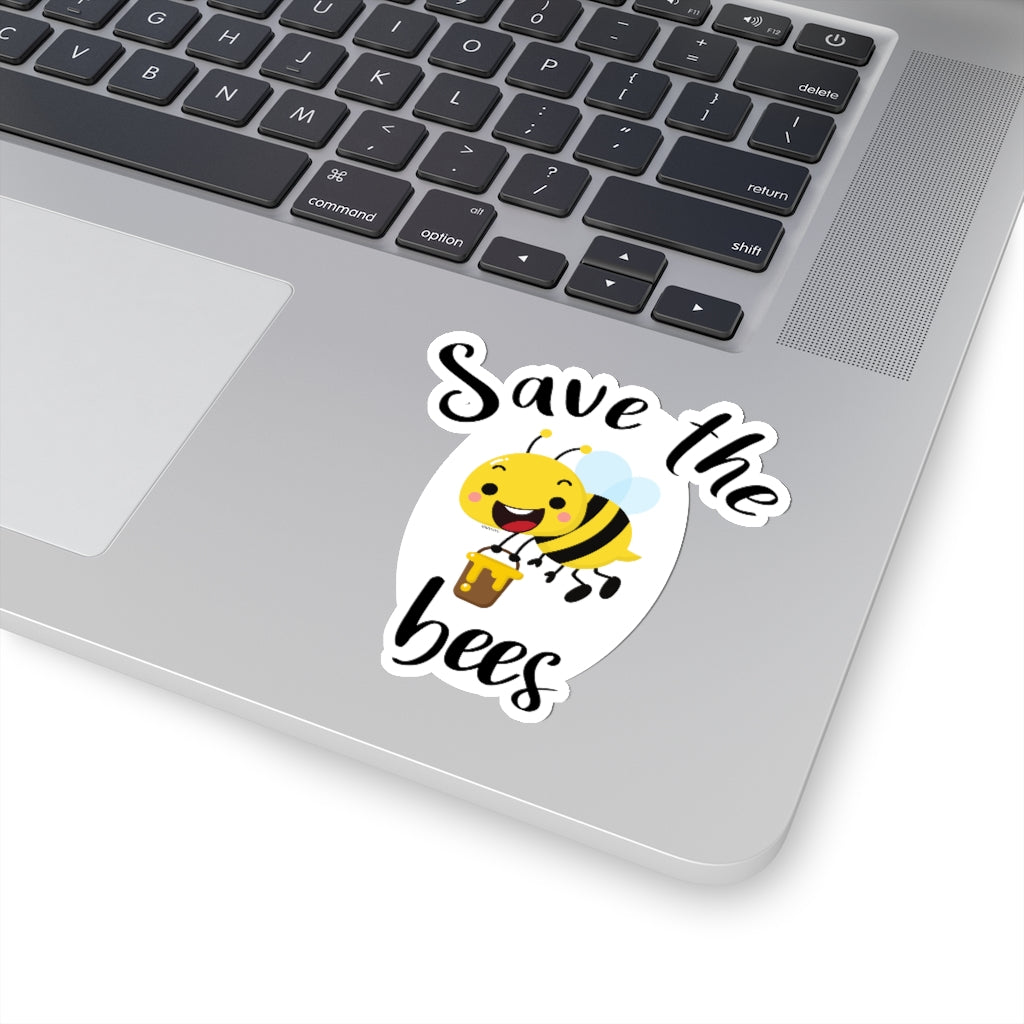 Save the Bees Sticker, Honey Bumble Laptop Decal Vinyl Cute Waterbottle Tumbler Car Bumper Aesthetic Die Cut Wall Mural Starcove Fashion