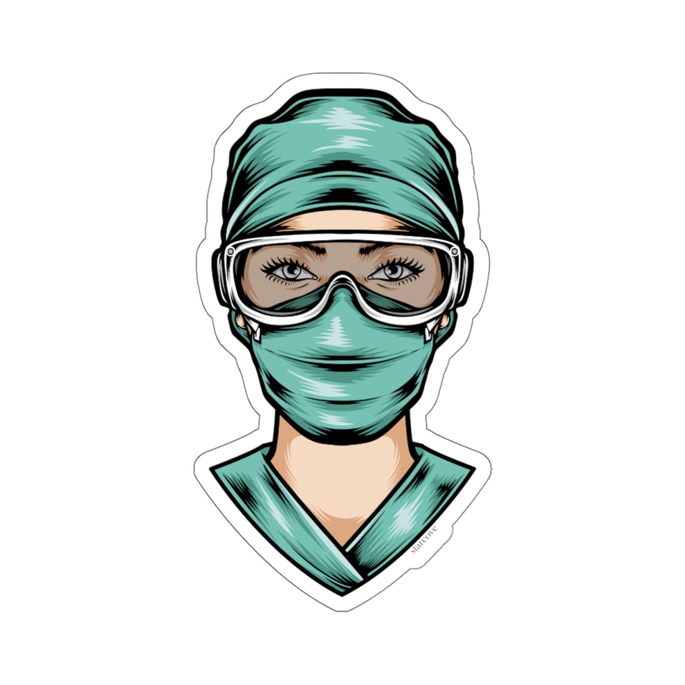 Nurse Mask Surgery Sticker, Medical Uniform Laptop Decal Vinyl Cute Wa ...