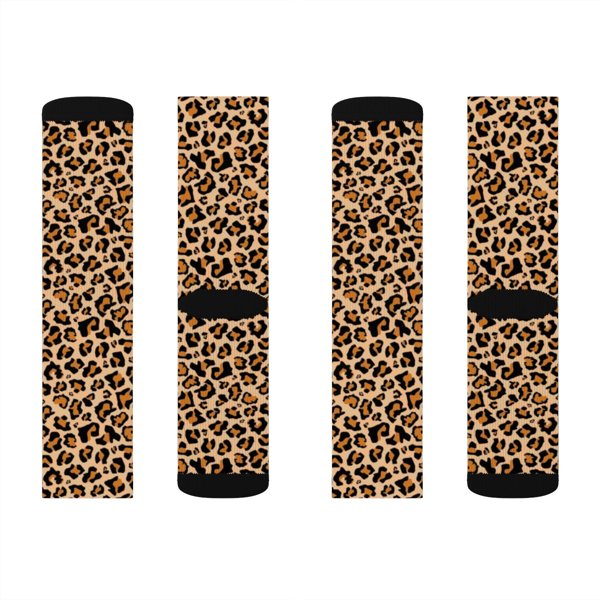Leopard Print Socks, 3D Animal Cheetah Sublimation Women Men Funny Fun Novelty Cool Funky Crazy Casual Cute Unique Socks Starcove Fashion