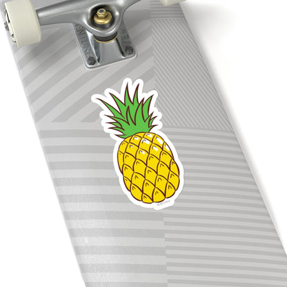 Pineapple Decal, Fruit Tropical Summer Yellow Laptop Sticker Vinyl Cute Waterbottle Tumbler Car Bumper Aesthetic Wall Mural Decal Die Cut Starcove Fashion